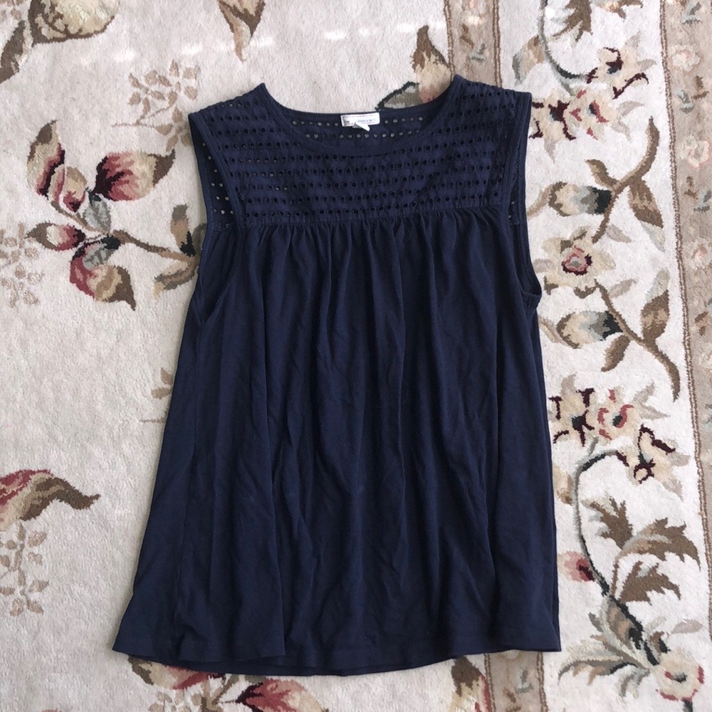 Gap Navy Blue Sleeveless Top Size: Small